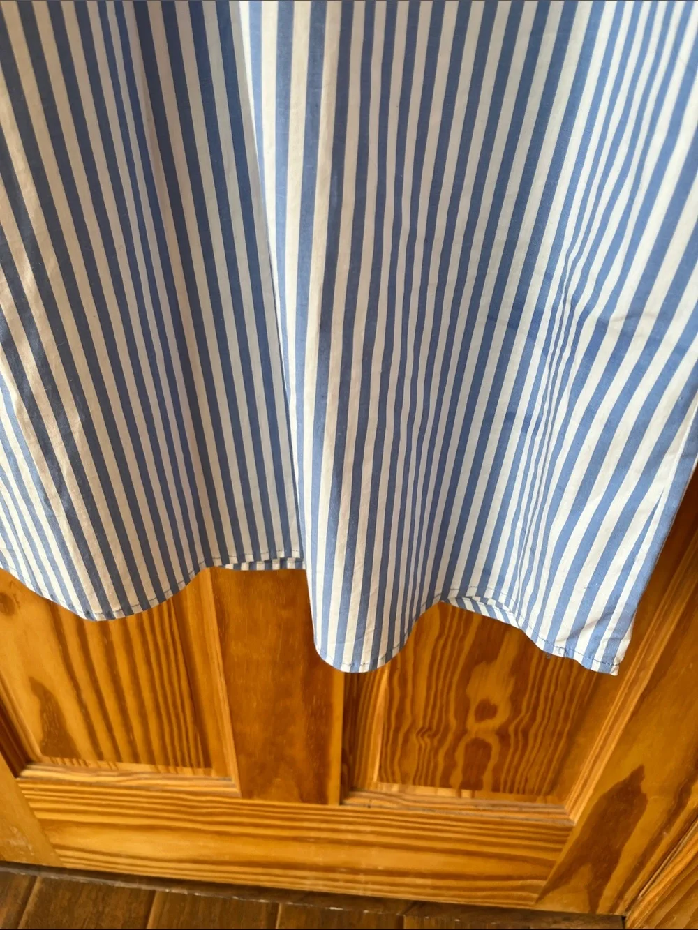 Michael Kors Blue & White Striped Tunic Shirt/Beach Coverup - Size Large